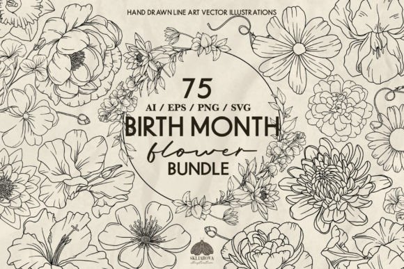 Download Birth Month Flowers Svg Bundle - Month flowers Collection