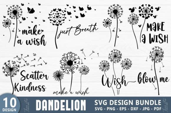 Download Dandelion SVG Design Bundle, Scatter - Dandelion svg Collection